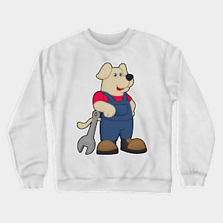 Dog as Mechanic with Wrench Crewneck Sweatshirt